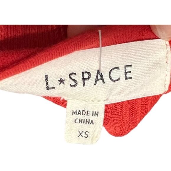L Space Womens Maxi Dress orange ribbed tank dress Size XS Spring Fling - Picture 5 of 6
